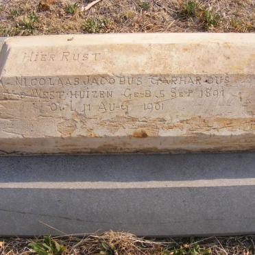 WESTHUIZEN Nicolaas Jacobus Garhardus.d