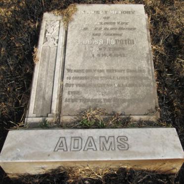 ADAMS Louisa Dorothy 18?4-1943