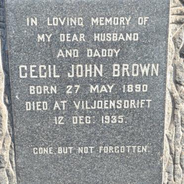 BROWN Cecil John 1890-1935