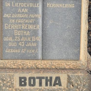 BOTHA Gerrit Reinier -1940