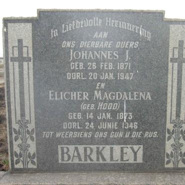 BARKLEY Johannes J. 1871-1947 &amp; Elicher Magdalena HOOD 1873-1946
