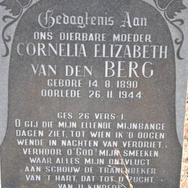 BERG Cornelia Elizabeth, van den 1890-1944