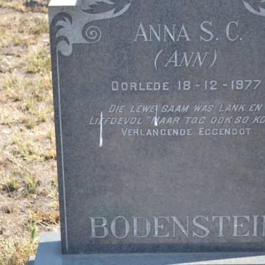 BODENSTEIN Anna S.C. -1977