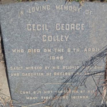 COLLEY Cecil George -1946