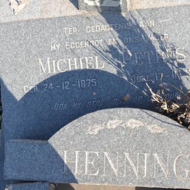 HENNING Michiel Petrus 1875-1958