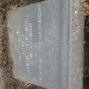 HAAS Grietjie, de nee DE JONGH 1855-1944