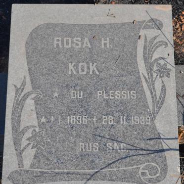 KOK Rosa H. nee DU PLESSIS 1896-1939