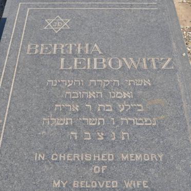 LEIBOWITZ Bertha -1974