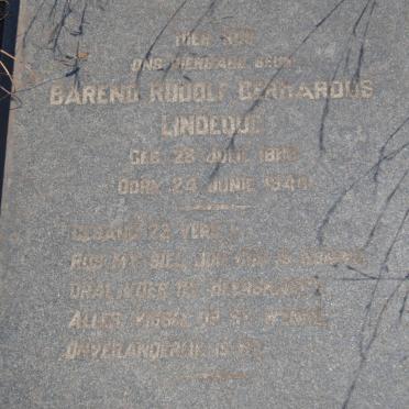 LINDEQUE Barend Rudolf Bernardus 1886-1946