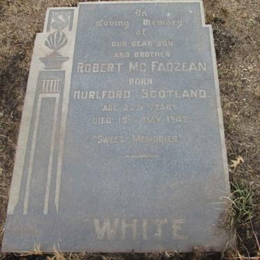 McFADZEAN Robert -1942