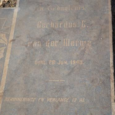 MERWE Gerhardus C., van der -1943