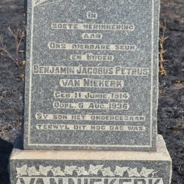 NIEKERK Benjamin Jacobus Petrus, van 1914-1936