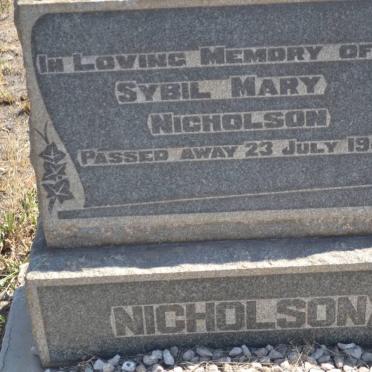 NICHOLSON Sybil Mary -1943