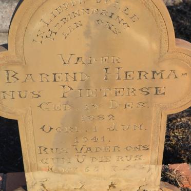 PIETERSE Barend Hermanus 1882-1941