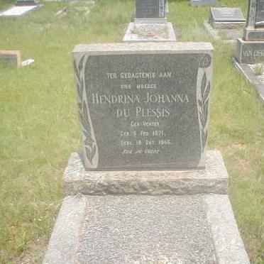 PLESSIS Hendrina Johanna, du nee VENTER 1871-1945