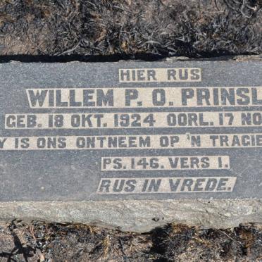PRINSLOO Willem P.O. 1924-1931