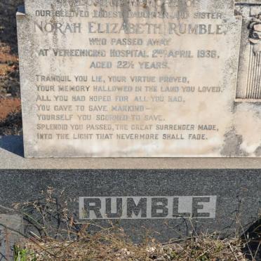 RUMBLE Norah Elizabeth -1936