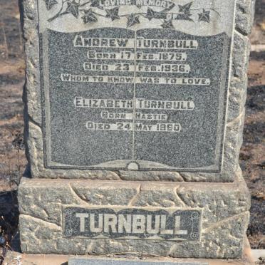 TURNBULL Andrew 1875-1936 &amp; Elizabeth HASTIE -1960 :: TURNBULL Donald -1942