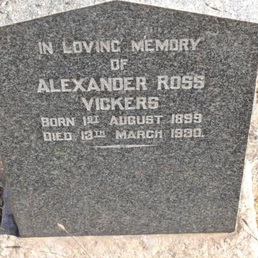VICKERS Alexander Ross 1899-1930