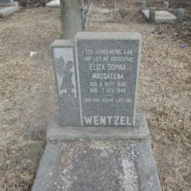 WENTZEL Eliza Sophia Magdalena 1945-1945
