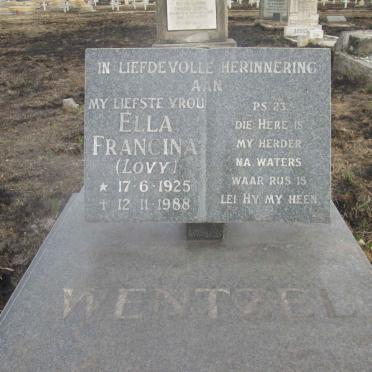 WENTZEL Ella Francina 1925-1988