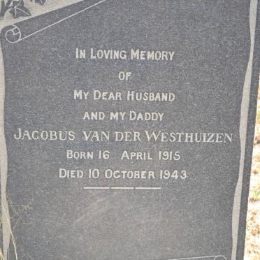 WESTHUIZEN Jacobus, van der 1915-1943