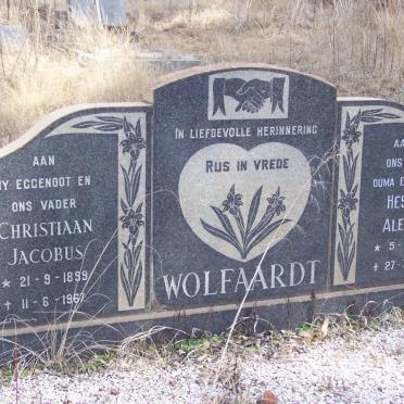 WOLFAARDT Christiaan Jacobus 1899-1967 &amp; Hester Aletta 1905-1985