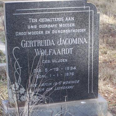 WOLFAARDT Gertruida Jacomina nee VILJOEN 1894-1976
