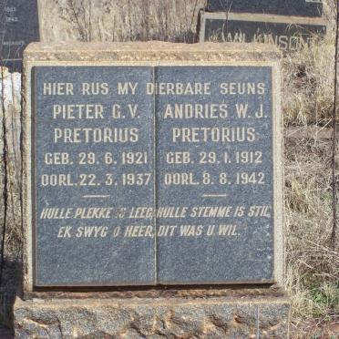 PRETORIUS Pieter G.V. 1921-1937 :: PRETORIUS Andries W.J. 1912-1942