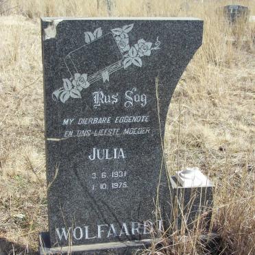 WOLFAARDT Julia 1931-1975