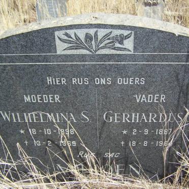 VILJOEN Gerhardus S. 1887-1964 &amp; Wilhelmina S. 1898-1969
