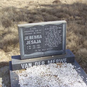 MERWE Jeremia Jesaja, van der 1951-1993