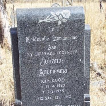 MERWE Johanna Andriesina, van der nee ROOS 1920-1975