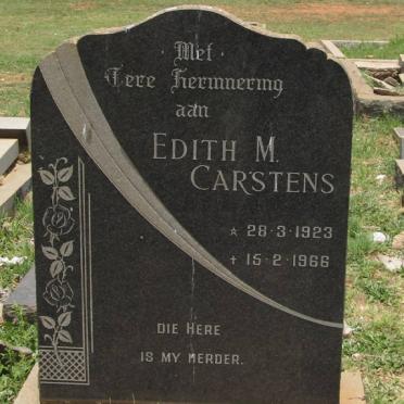CARSTENS Edith M. 1923-1966