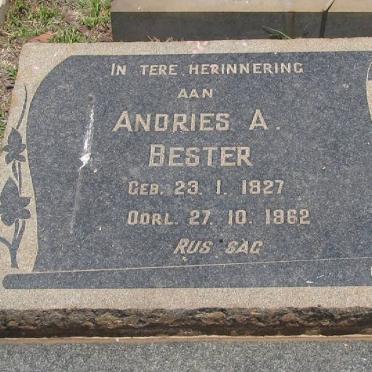 BESTER Andries A. 1927-1962