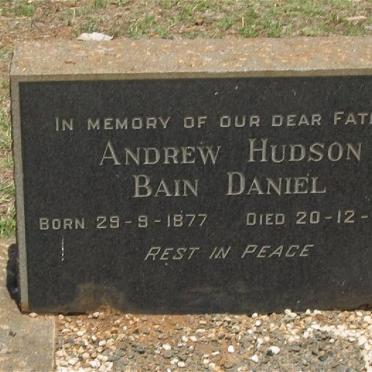 DANIEL Andrew Hudson Bain 1877-1963
