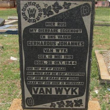 WYK Gerhardus Johannes, van 1919-1944