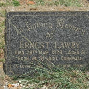 LAWRY Ernest -1926 