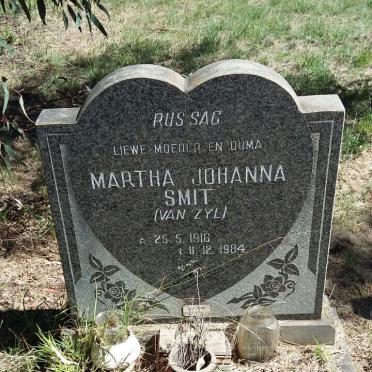 SMIT Martha Johanna nee VAN ZYL 1916-1984