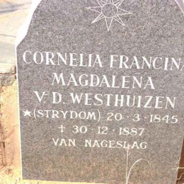 WESTHUIZEN Cornelia Francina Magdalena, v.d. nee STRYDOM 1845-1887