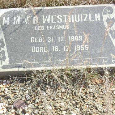 WESTHUIZEN M.M., v.d. nee ERASMUS 1909-1955