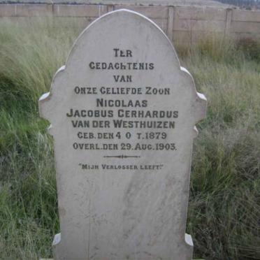 WESTHUIZEN Nicolaas Jacobus Gerhardus, van der 1879-1903