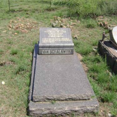 SCHALKWYK Josua Petrus Joubert, van 1870-1943