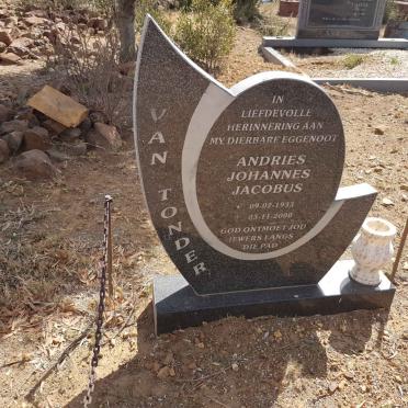 TONDER Andries Johannes Jacobus, van 1933-2000