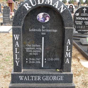 RUDMAN Walter George 1947-2006 &amp; Alma 1950-