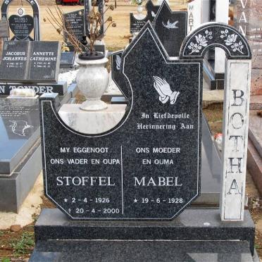 BOTHA Stoffel 1926-2000 &amp; Mabel 1928-