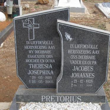 PRETORIUS Jacobus Johannes 1928-2008 &amp; Theresia Josephina 1929-2005