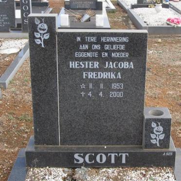 SCOTT Hester Jacoba Fredrika 1953-2000