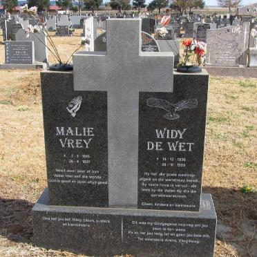 VREY Malie 1915-1997 :: DE WET Widy 1936-1999 