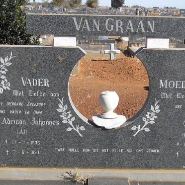 GRAAN Adriaan Johannes, van 1935-1997 &amp; Gladys NEL 1934-